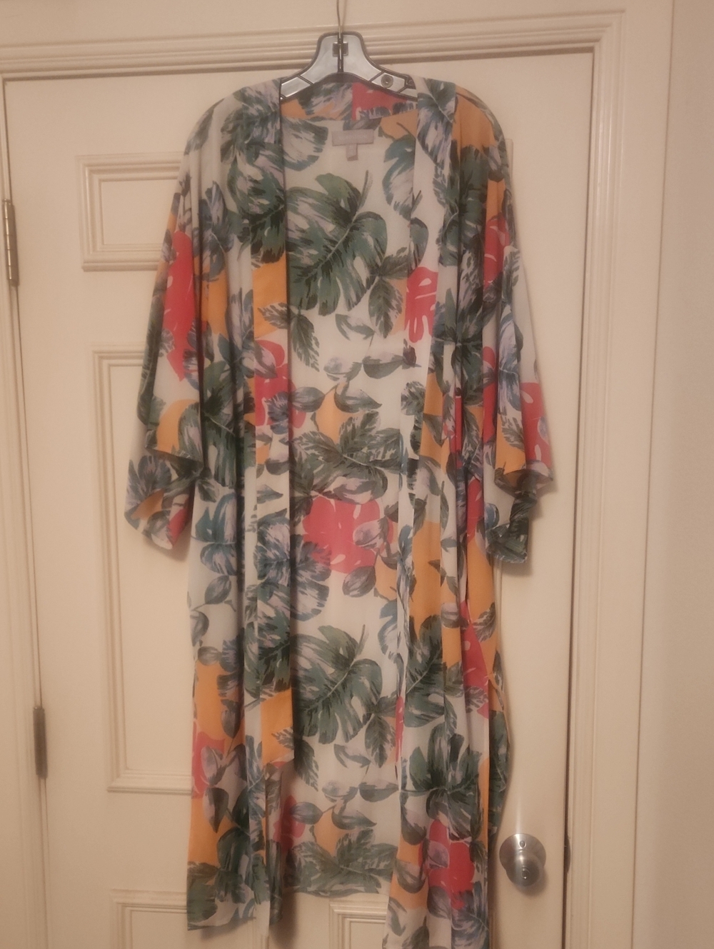 Nordstrom Floral Tropical Print Open-Front Kimono Jacket - Multicolor